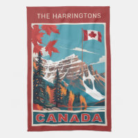 Nom personnalisé Poster de voyage Canada