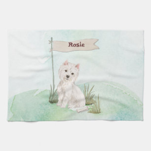 Linge De Cuisine Nom personnalisé Westie Pet Dog