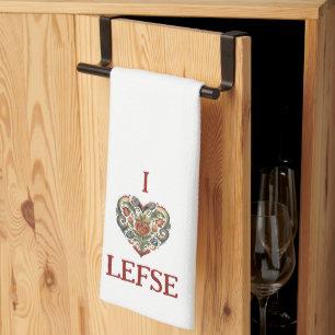 Linge De Cuisine Norvégien Rosemaling I Love Lefse