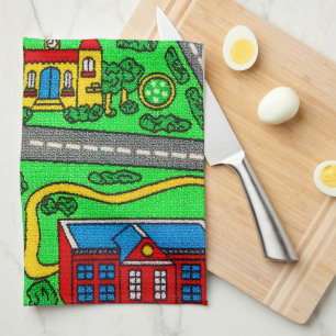 Linge De Cuisine nostalgie des années 90, Voiture Road nostalgie Ra