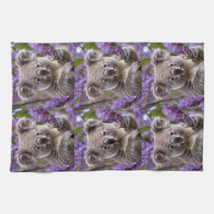 Linge De Cuisine Nounours Koala Ours Jacaranda Violet