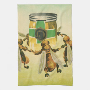 Linge De Cuisine Nourriture vintage, Abeilles de Miel Bio Dancing J