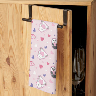 Linge De Cuisine Nous les ours nus - Valentine Hearts Motif