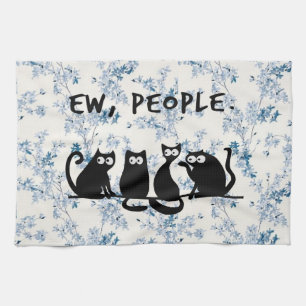 Linge De Cuisine Nouveaux gens drôle Meowny Chats Noirs