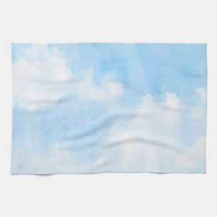 Linge De Cuisine Nuages d'aquarelle et arrière - plan de ciel