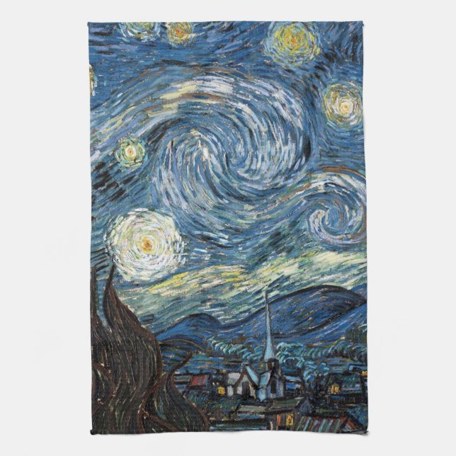 Linge De Cuisine Nuit Van Gogh Starry (Vertical)