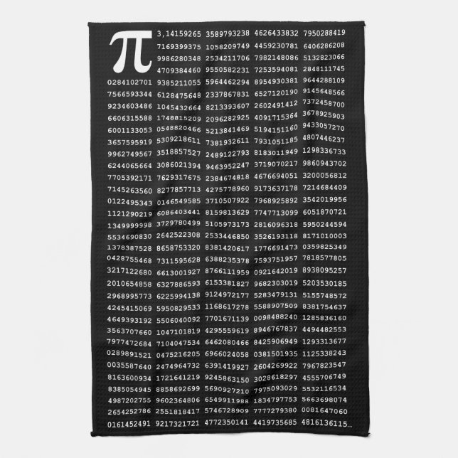 Linge De Cuisine Numéro Pi 1000 Premiers Chiffres | Symbole mathéma (Vertical)