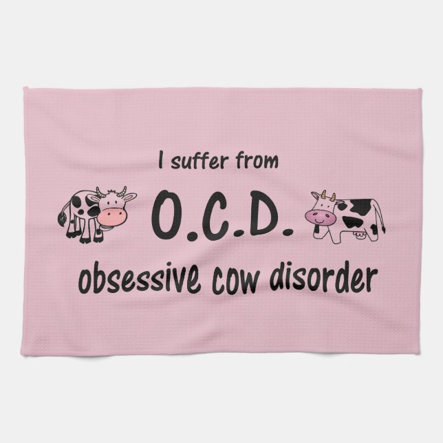 Linge De Cuisine OCD Cow Kitchen Towel (Horizontal)