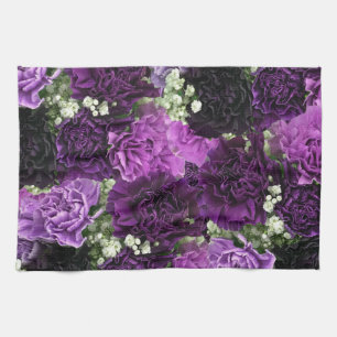 Linge De Cuisine Oeillets de pourpre de bouquet