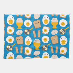 Linge De Cuisine Oeufs de Kawaii pour le petit déjeuner