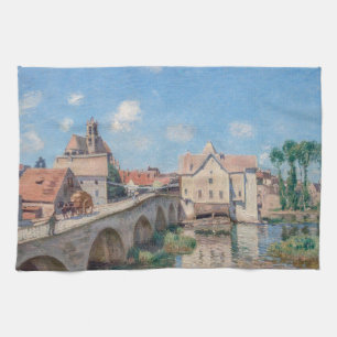 Linge De Cuisine OEuvre d'Alfred Sisley - Le Pont de Moret