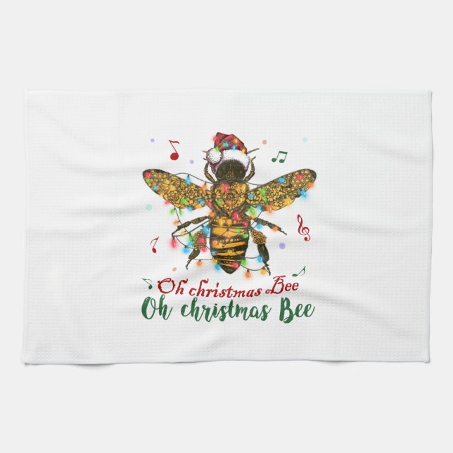Linge De Cuisine Oh Christmas Bee Oh Christmas Bee Light (Horizontal)