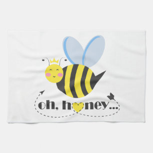 Linge De Cuisine Oh Honey Valentines reine Bee caractère avec tiara