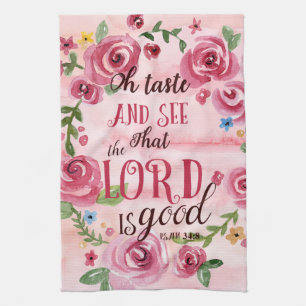 Linge De Cuisine Oh le goût et voient que le 34:8 de seigneur Is