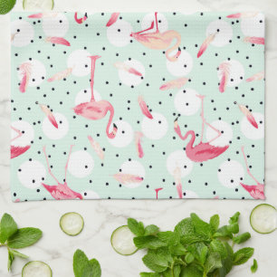 Linge De Cuisine Oiseau Flamant rose aux plumes Ajouter votre prem