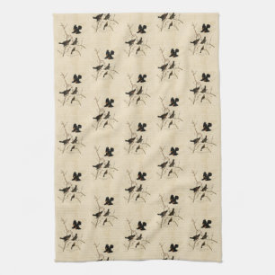Linge De Cuisine Oiseau noir à ailes rouges - Oiseaux d'Amérique d'