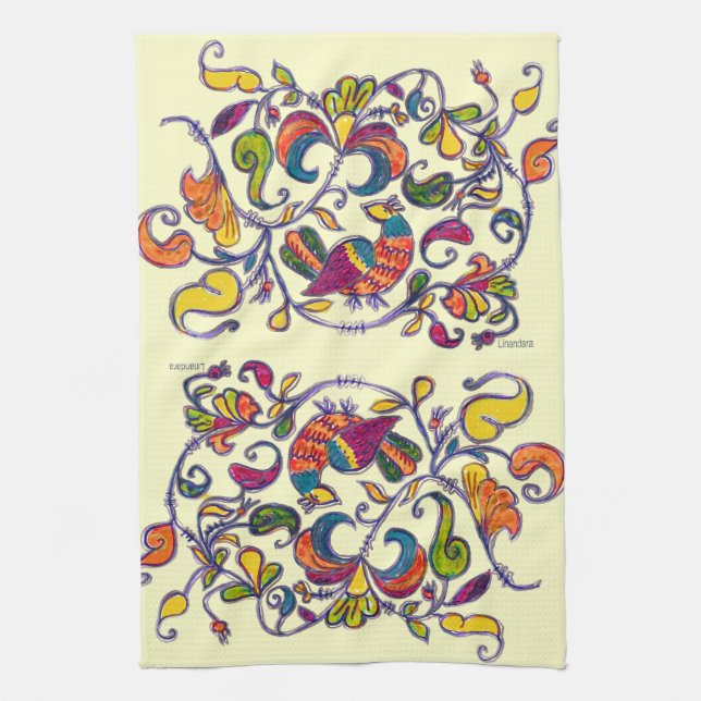 Linge De Cuisine Oiseaux nordiques (Vertical)