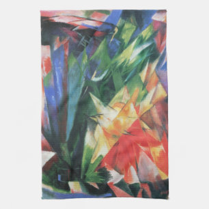 Linge De Cuisine Oiseaux (Vogel) par Franz Marc, Art Cubisme Vintag