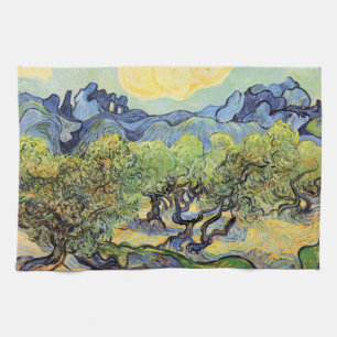 Linge De Cuisine Oliviers avec Alpilles par Vincent van Gogh