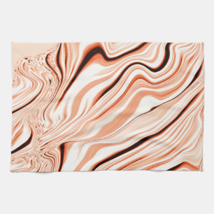 Linge De Cuisine Ongles dans les tons beige, cylindre marron incurv