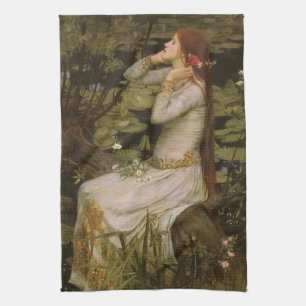 Linge De Cuisine Ophélie par l'étang par John William Waterhouse