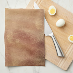 Linge De Cuisine Or Abstrait Et Rust Art