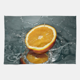 Linge De Cuisine orange juteuse positive pour l'humeur vitaminée