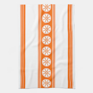 Linge De Cuisine Orange Luxe Jacquard Stripes