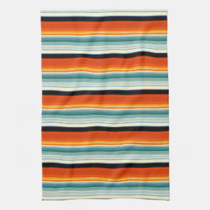 Linge De Cuisine Orange Turquoise trié