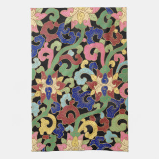Linge De Cuisine ‌Oriental Bold Color Vine Design