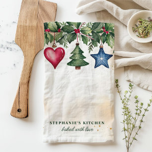 Linge De Cuisine Ornements de Noël Personnalisés Fêtes