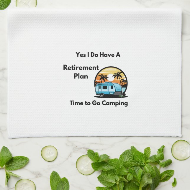 Linge De Cuisine Oui J'ai un régime de retraite sur un (Plié)