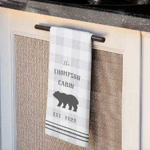 Linge De Cuisine Ours Rustique Personnalisé Plaid