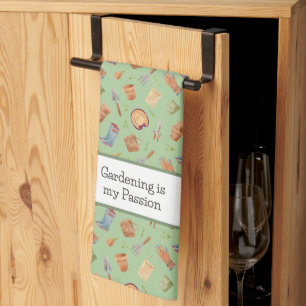 Linge De Cuisine Outils de jardin Motif avec texte personnalisé