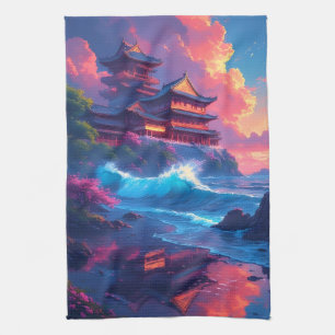 Linge De Cuisine Pagode Dreamwave au bord de la mer