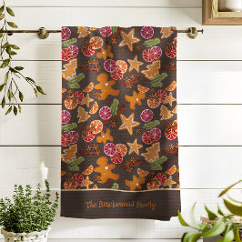 Linge De Cuisine Pain d'épices Citrus épices Noël Ajouter Nom de fa