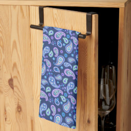 Linge De Cuisine Paisley Floral Pattern - Bleu
