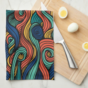 Linge De Cuisine Paisley haché