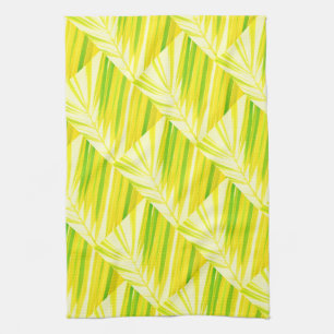 Linge De Cuisine Pale Green Pastel Palm Feuilles