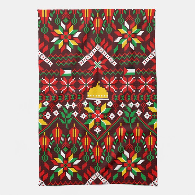 Linge De Cuisine Palestine Tatreez Broderie traditionnelle (Vertical)