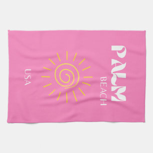 Linge De Cuisine Palm Beach, Art Voyage, Preppy, Rose