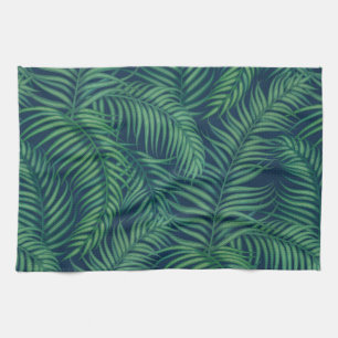 Linge De Cuisine Palmiers tropicaux de nuit feuilles