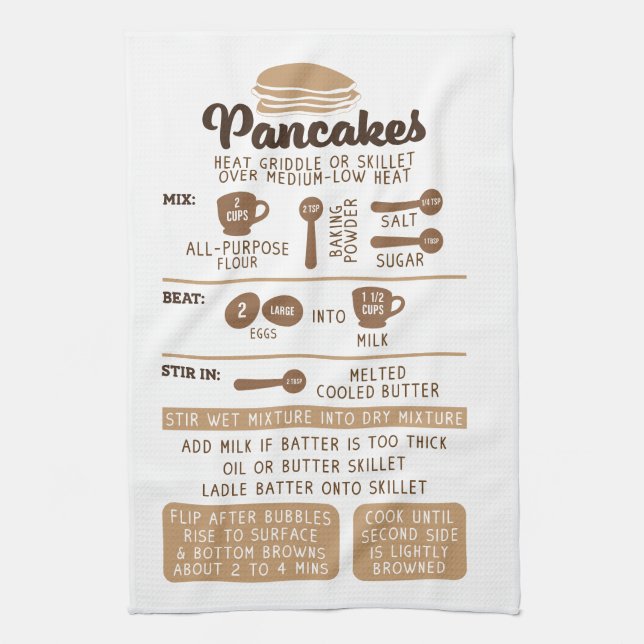 Linge De Cuisine Pancakes Recette Vacances Cadeau Thé Cuisine Servi (Vertical)