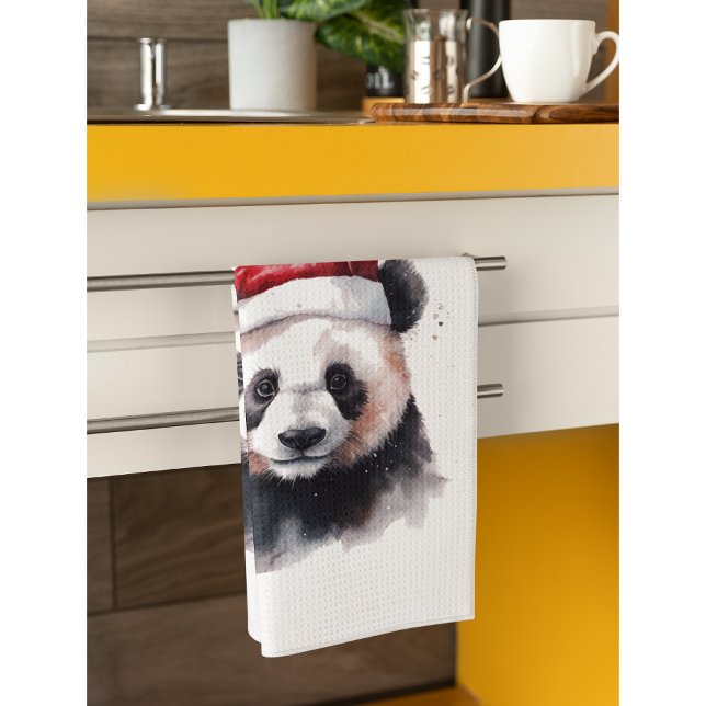 Linge De Cuisine Panda de Noël, personnalisable (Créateur téléchargé)