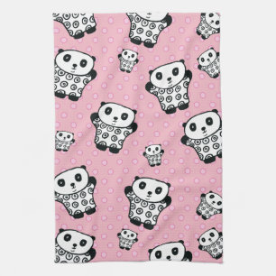 Linge De Cuisine Pandy le Panda à pois