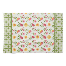 Panneau Retro Pink Spring Birds