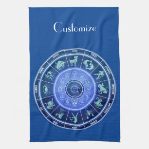 Linge De Cuisine Panneau solaire Zodiac Calendrier Astrologie Thund