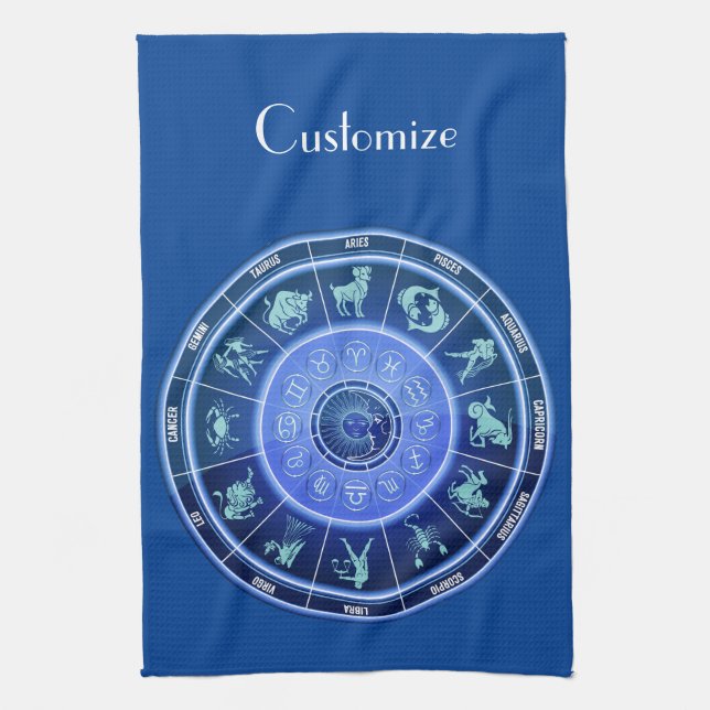 Linge De Cuisine Panneau solaire Zodiac Calendrier Astrologie Thund (Vertical)