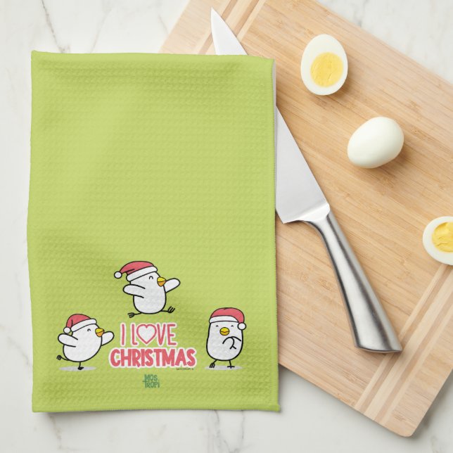 Linge De Cuisine Paño de Cocina│I Love Christmas (Quart Plié)