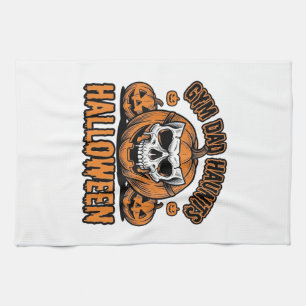Linge De Cuisine Papa Gymnastique Halloween Citrouille Vintage Crân